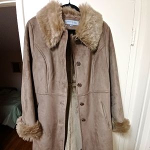 Anne Klein faux fur coat